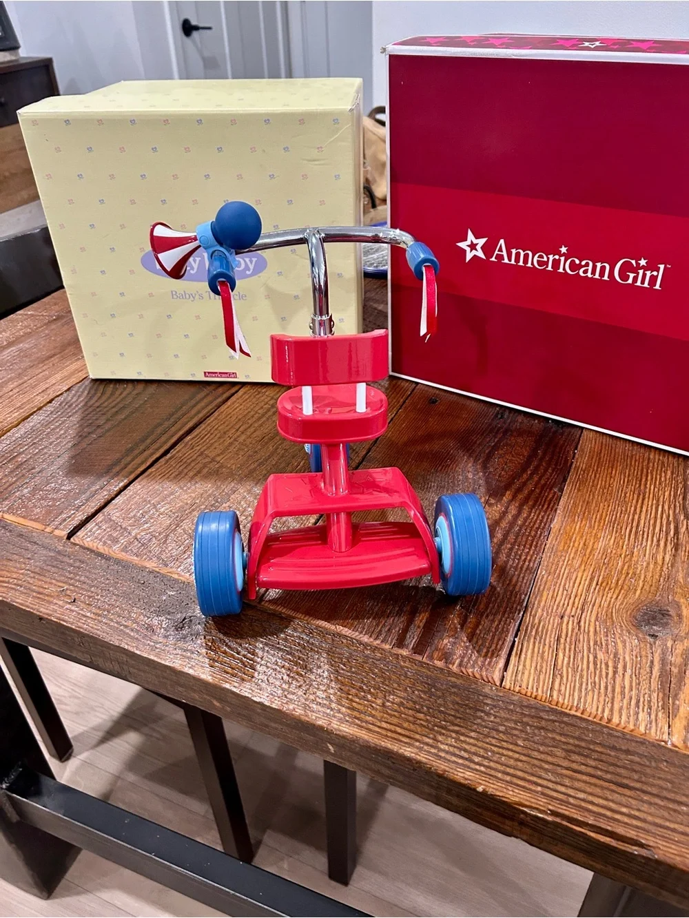 American Girl Bitty Baby Red & Blue Tricycle Toy